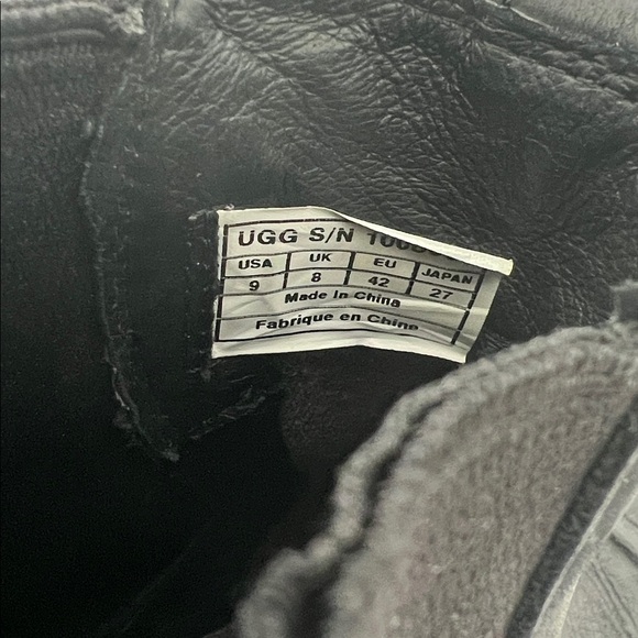 Ugg Gallion Chelsea Black Suede Pull On Boots Size 9 - Picture 12 of 15